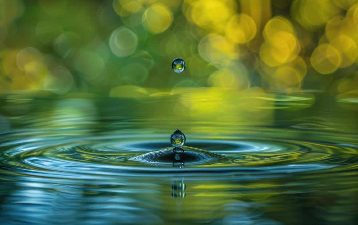 Beeld bij muziekles met de kringloop van het water als onderwerp