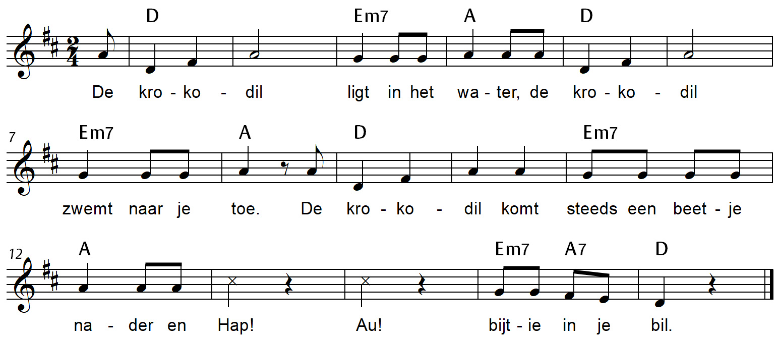 De krokodil. Het bekendste krokodillenlied voor peuter en kleuter